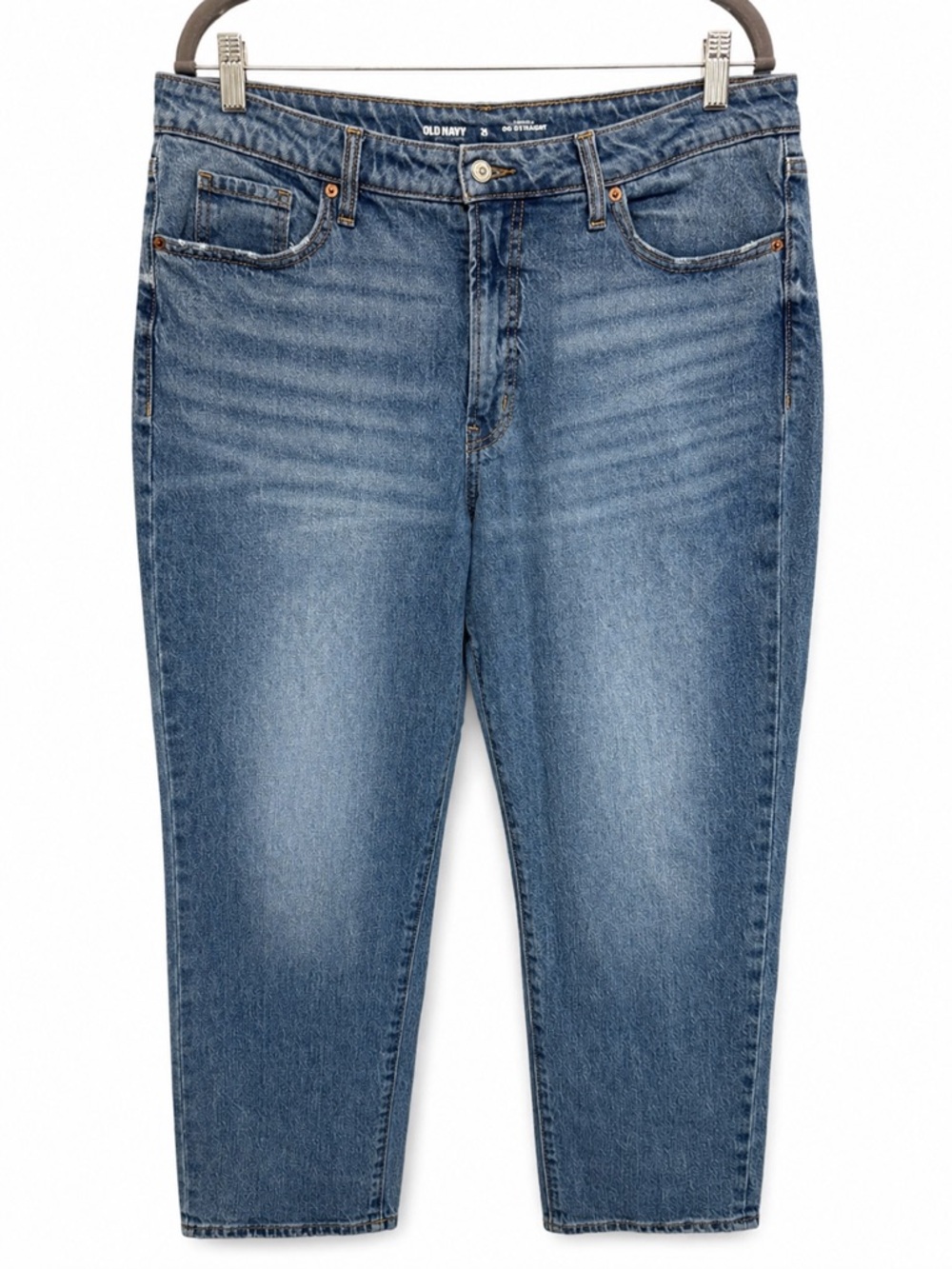 Old Navy High Rise OG Straight Jeans 16 Light Wash Secret Smooth Pockets